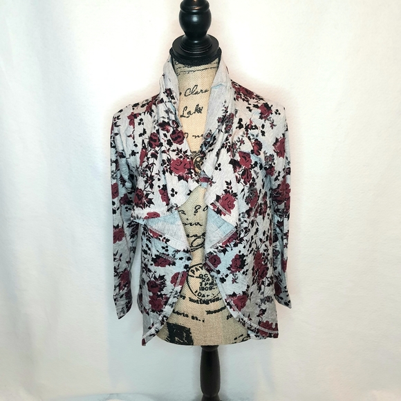Kensie Jackets & Blazers - Kensie Womens Floral Sweater Jacket Medium